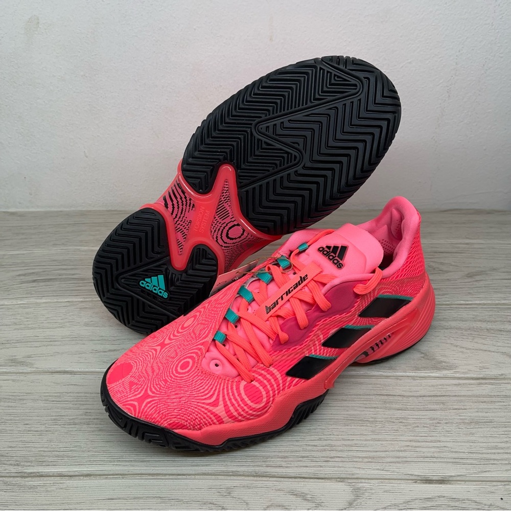 Adidas Barricade M Turbo Black Red Shoes Tennis Shoes Mens GW5031 Size 7